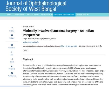 Minimally Invasive Glaucoma Surgery